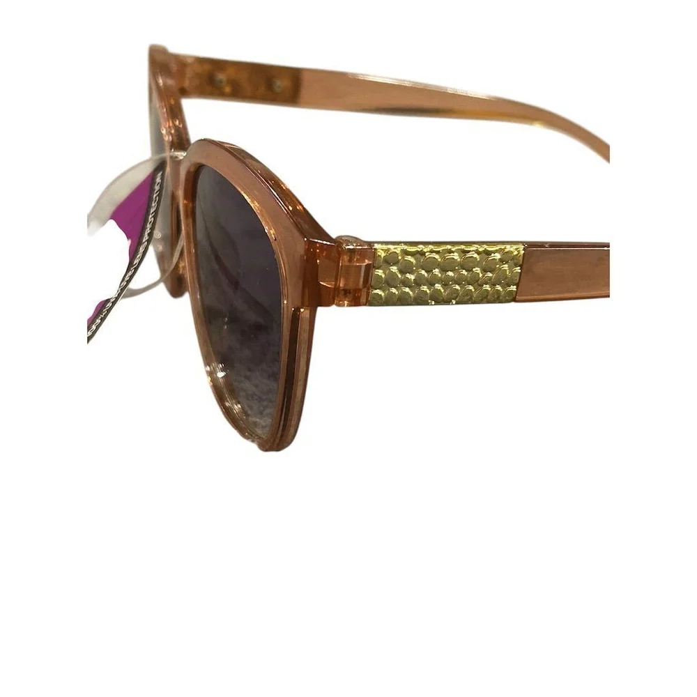 Trend Sunglasses Women's Round Pink Gold Accents UV400
